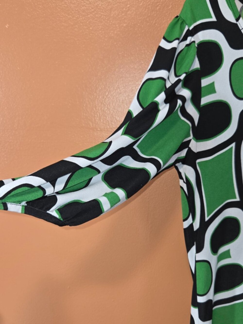 Vintage 60's MOD Style Geometric Print Shift Mini Dress - Picture 4 of 6